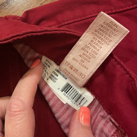 JEN 7 by FOR ALL MANKIND women’s ANKLE SKINNY JEAN in MERLOT color, SIZE 8 - Picture 7 of 11